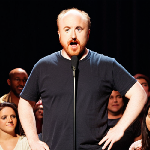 Home 13 **Image Prompt: Louis C.K. Performing Stand-Up Comedy**
"A comedian on stage, engaging with an audience, showcasing a blend of humor and deep personal reflection. The atmosphere is warm and inviting, with a spotlight illuminating the performer as they share their life experiences, evoking laughter and empathy from the crowd."